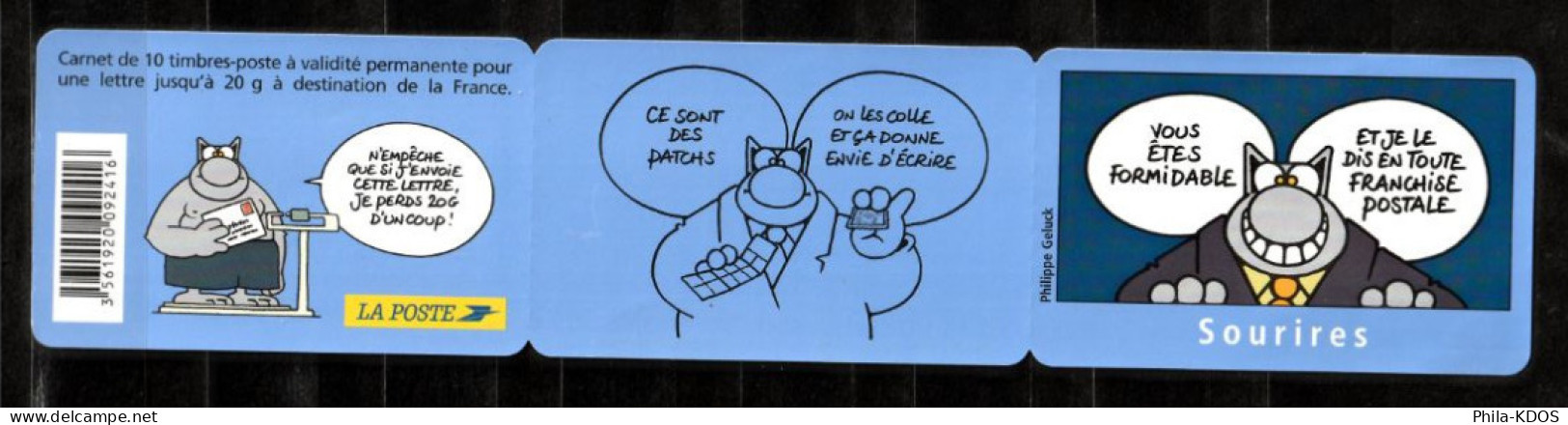 " SOURIRES AVEC LE CHIAT GELUCK " Sur Bande Carnet Neuve ** MNH De 2005 Non Pliée. N° YT BC 3825 - Comics