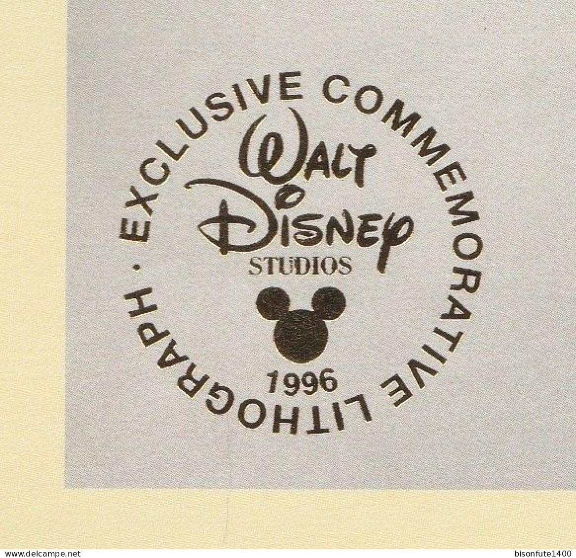 Lithographie Disney : Pocahontas, Avec Cachet "Exclusive Commémorative Lithographie Studio DISNEY 1996" - Sérigraphies & Lithographies