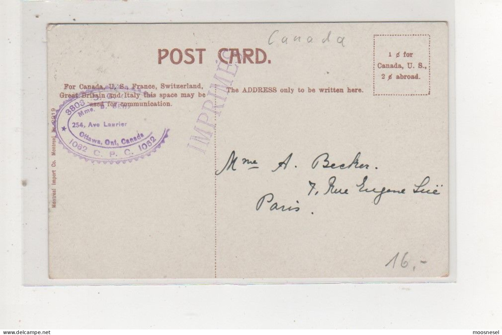 Antike Postkarte   MAISON DU DUC KENT, MONTMORENCY FALLS. QUEBEC - Chutes Montmorency