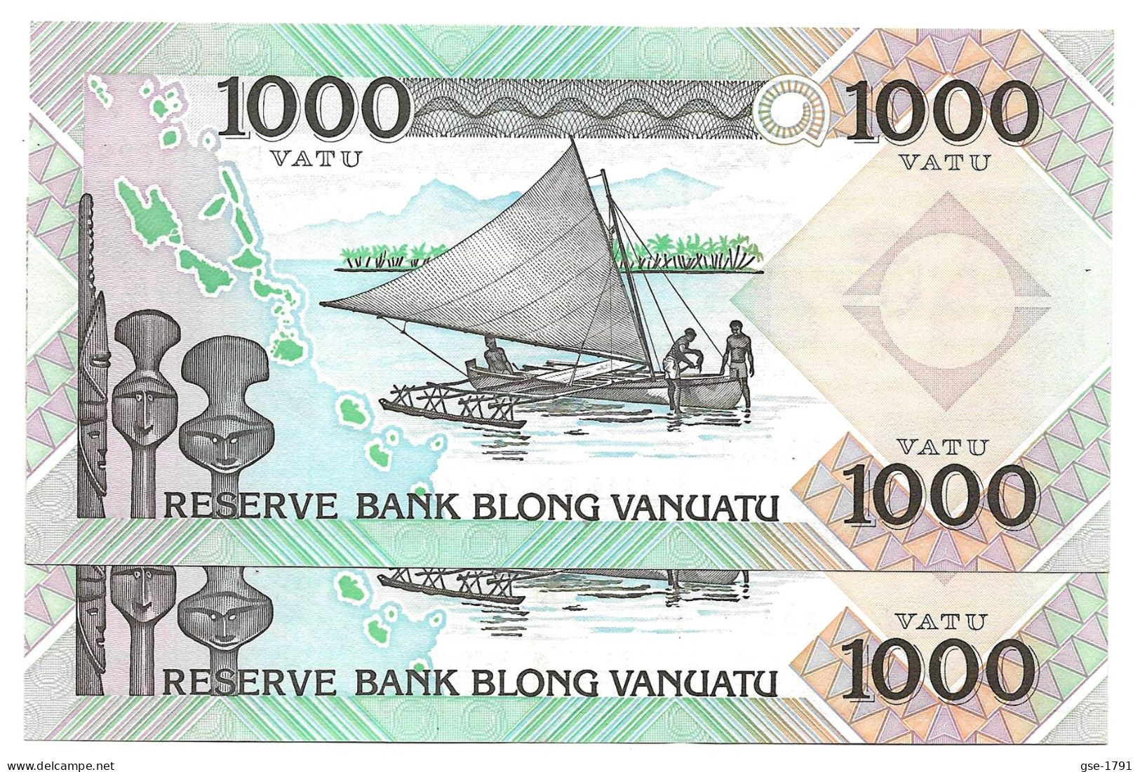 VANUATU Banque De RESERVE # 6,  Série BB   2 Billets à Suivre NEUFS - Vanuatu