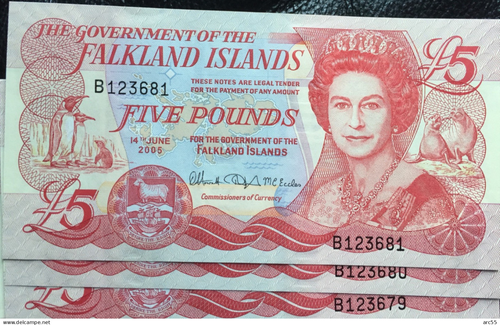 Falkland Islands £5 Pound 2005 Banknote UNC - 5 Pond