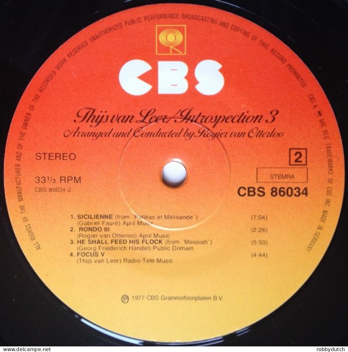 * LP *  THIJS VAN LEER - INTROSPECTION 3 (Holland 1977 EX-) - Instrumental