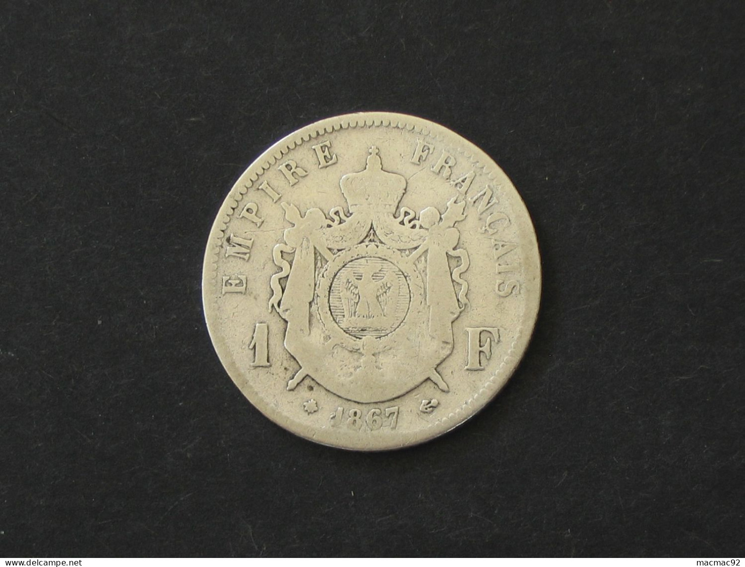 1 Franc Napoléon III 1867 A - Tête Laurée  **** EN ACHAT IMMEDIAT **** - 1 Franc