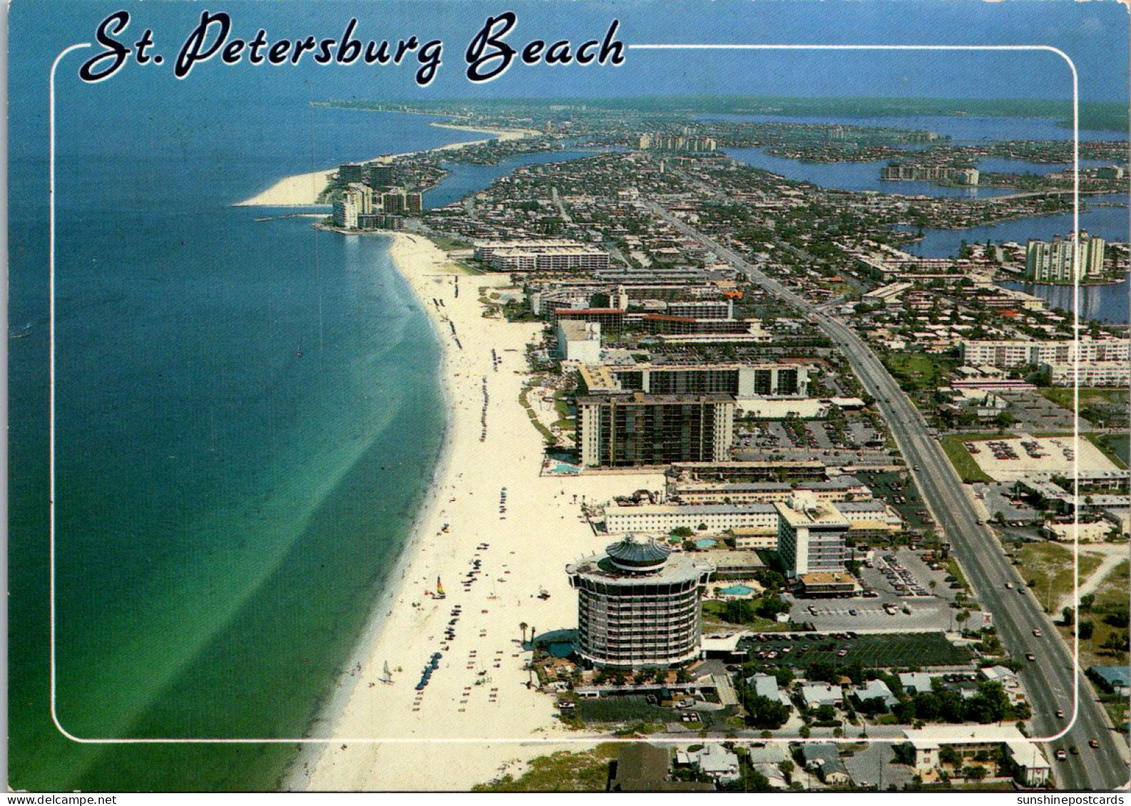 Florida St Petersburg Beach Aerial Panoramic View Looking South - St Petersburg