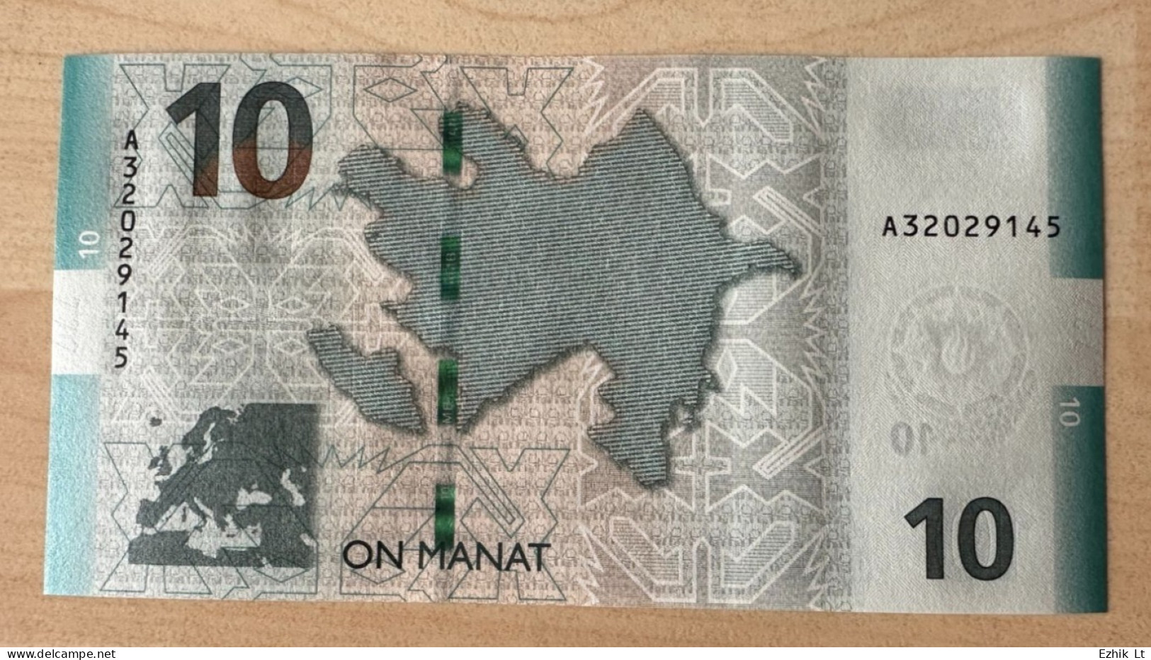 AZERBAIJAN 2018 UNC 10 MANAT NOTE. New Design! Pick#33 - Azerbaïdjan