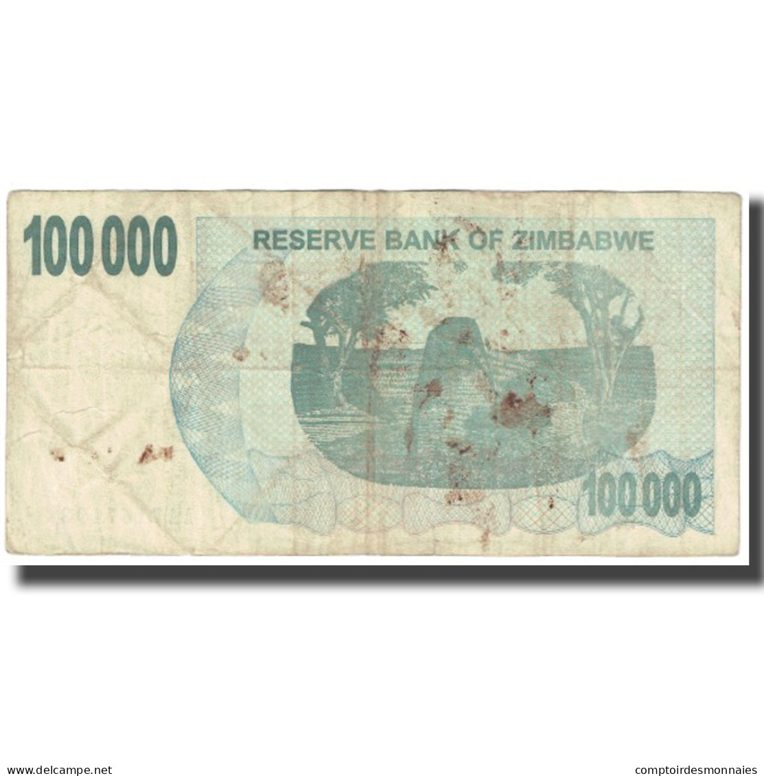 Billet, Zimbabwe, 100,000 Dollars, 2007, 2007-07-31, KM:48a, B - Zimbabwe