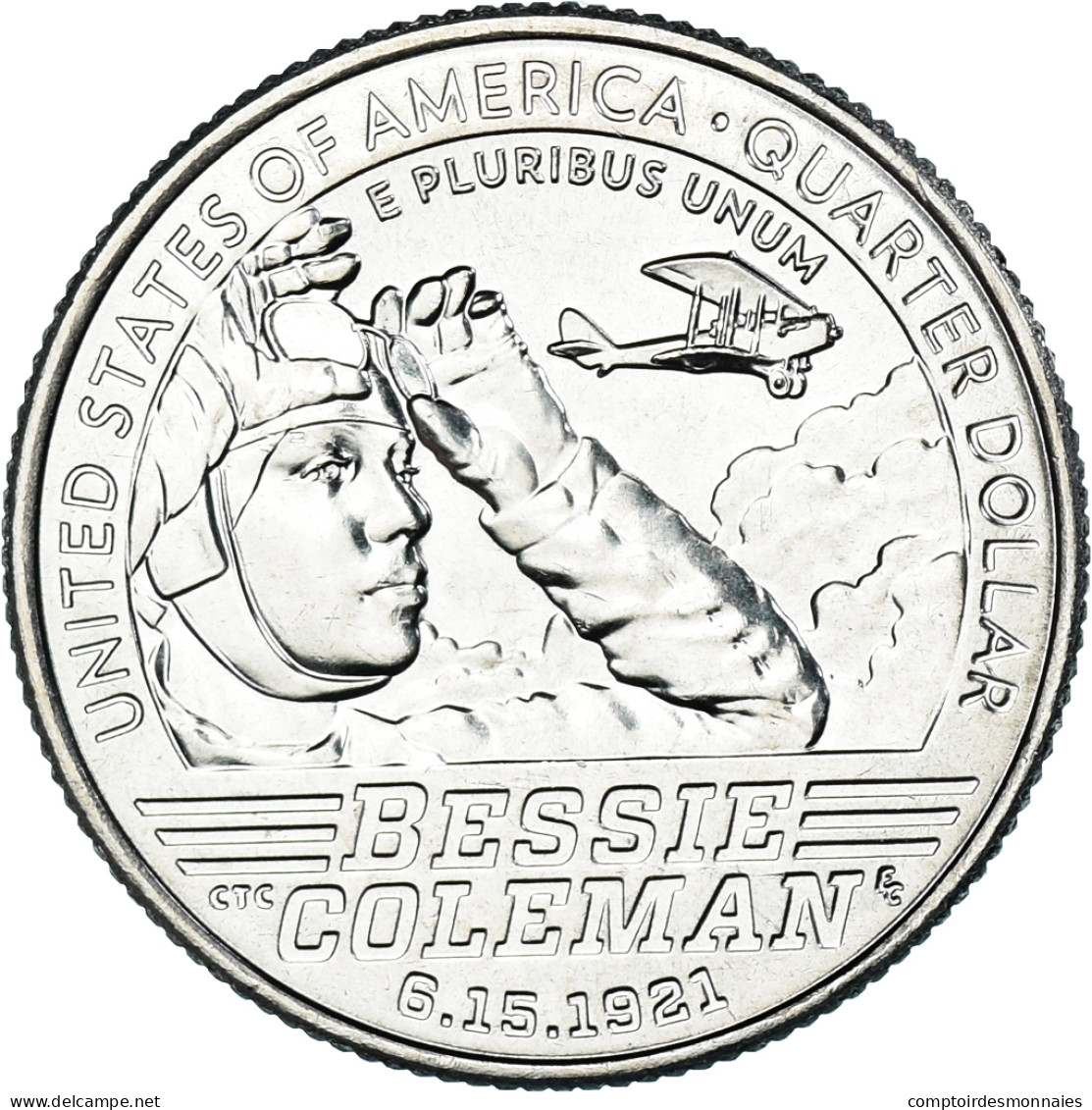 Monnaie, États-Unis, Quarter Dollar, 2023, Denver, Bessie Coleman, SPL - Herdenking