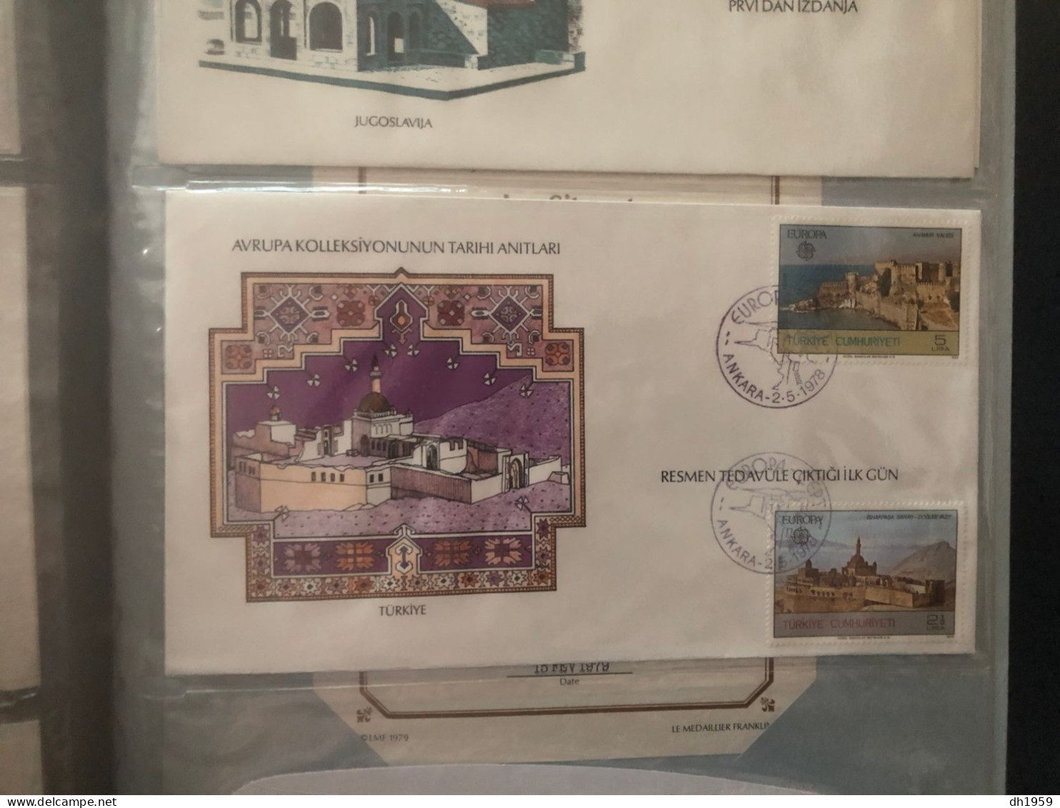 HISTORIC LANDMARKS OF EUROPE MONUMENTS ET SITES HISTORIQUES EUROPA COLLECTION EUROPEAN  env. 29 FDC CEPT DOCUMENTS 1978