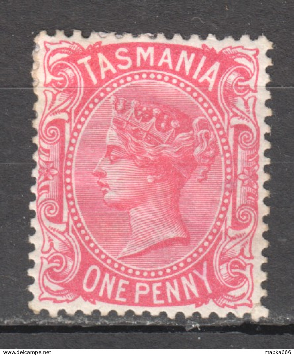 Tas125 1878 Australia Tasmania One Penny Gibbons Sg #156 12 £ 1St Lh - Autres & Non Classés