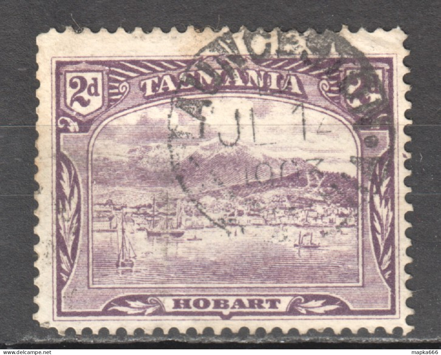 Tas212 1902 Australia Tasmania Launceston Gibbons Sg #239 1St Used - Oblitérés