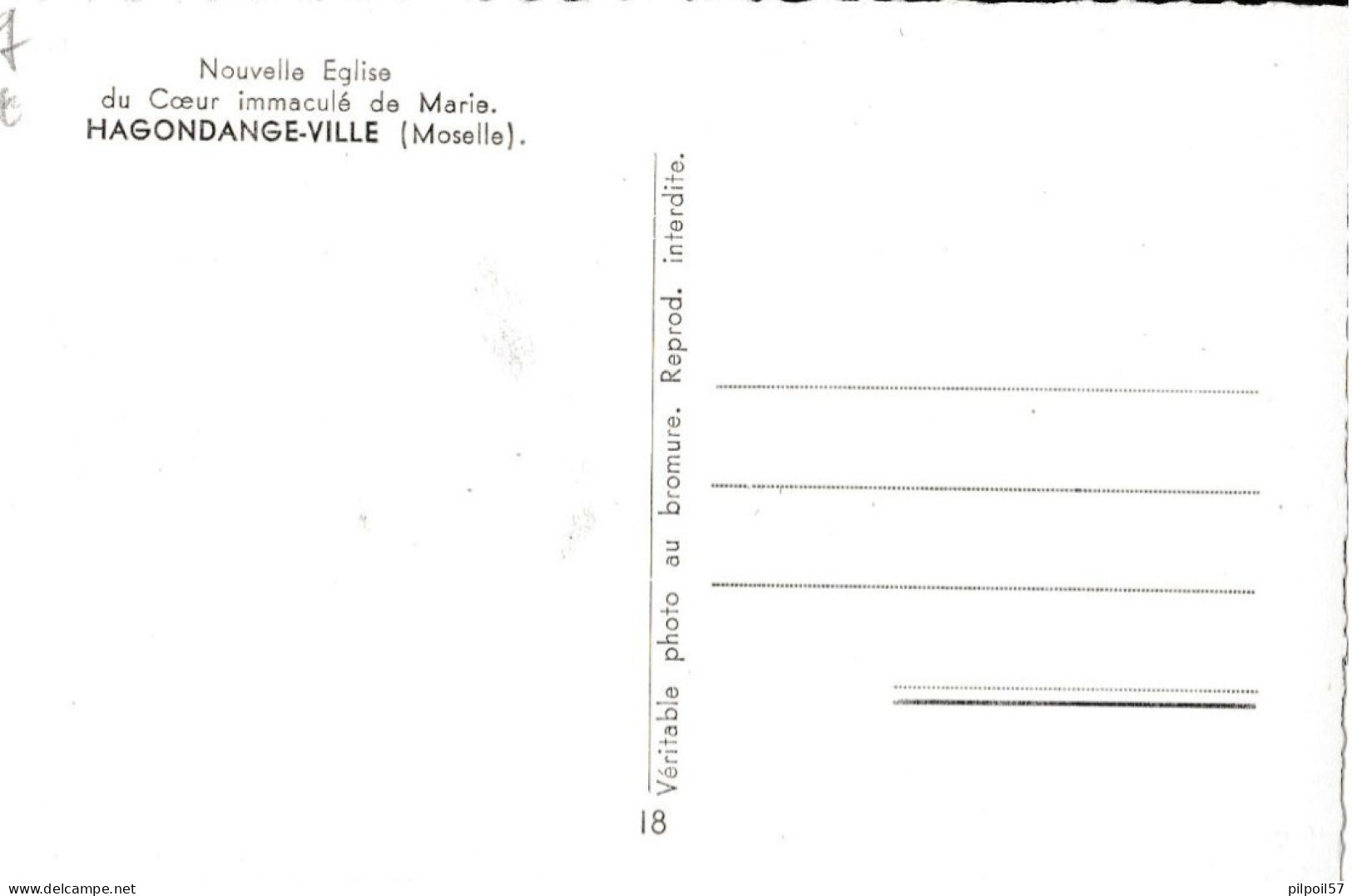 57 - HAGONDANGE VILLE - Nouvelle Eglise Du Coeur Immaculé De Marie  (CPSM 9X13,5) - Hagondange