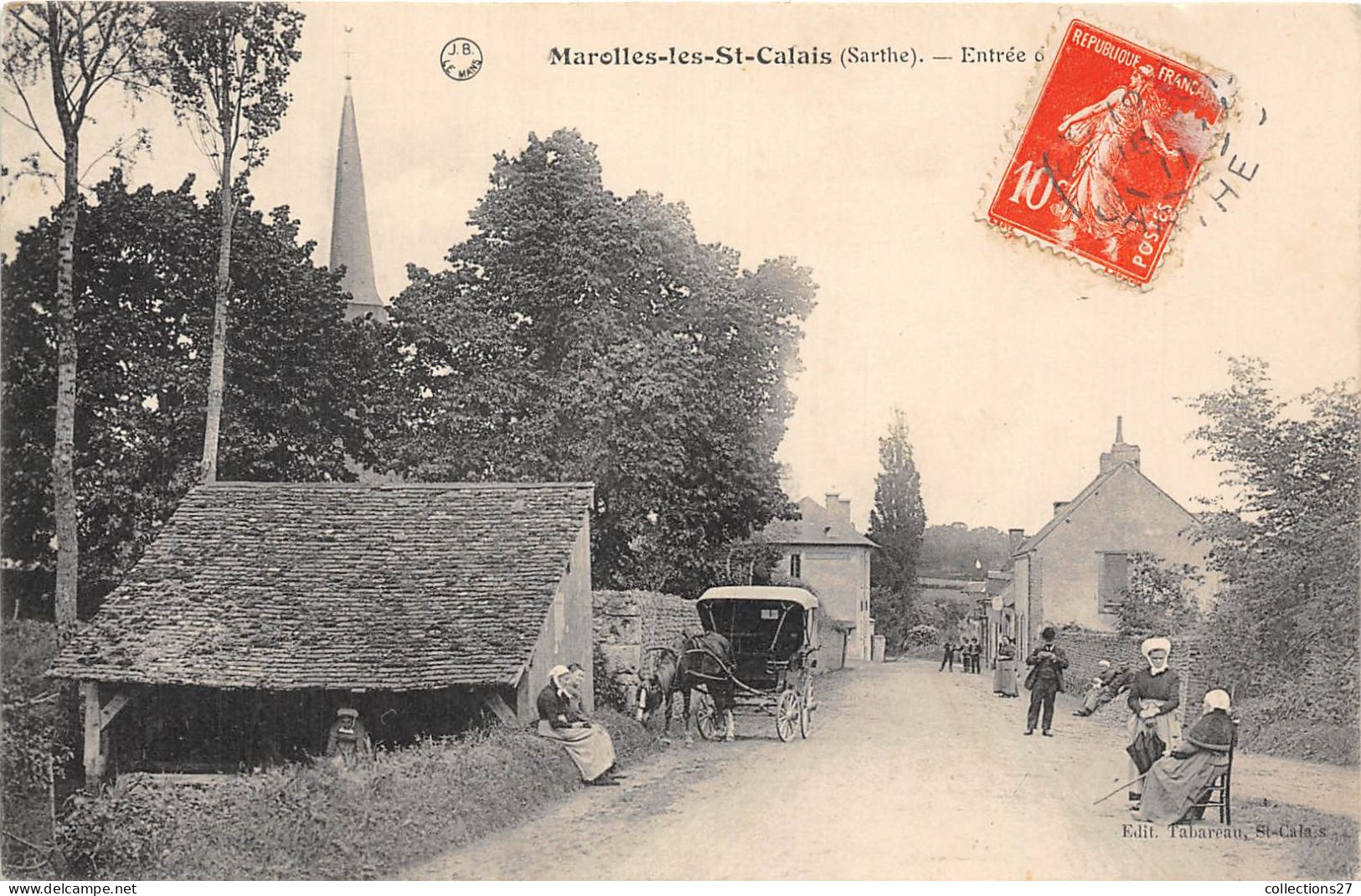 72-MAROLLES-LES-SAINT-CALAIS- ENTREE DU VILLAGE - Marolles