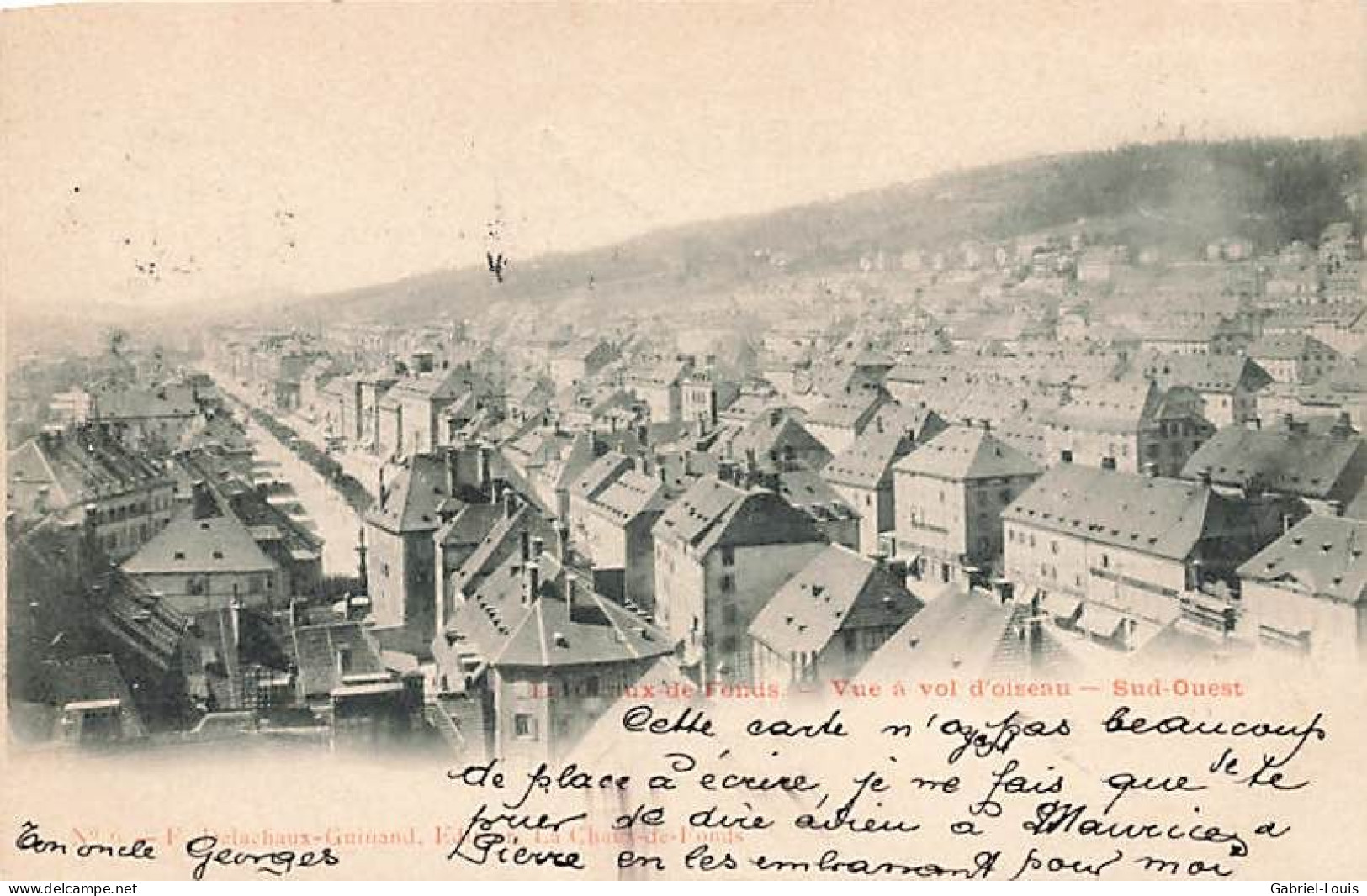 La Chaux De Fonds  Vue à Vol D'oiseau Sud-Ouest - La Chaux-de-Fonds