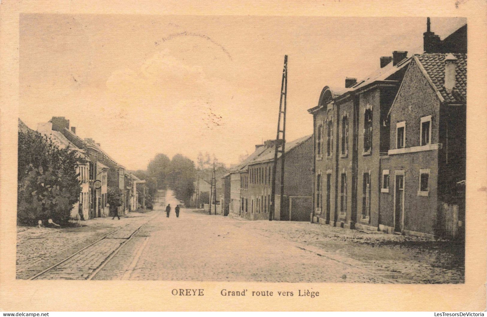 BELGIQUE - Oreye - Grand'route Vers Liège - Animé - Carte Postale Ancienne - Oreye