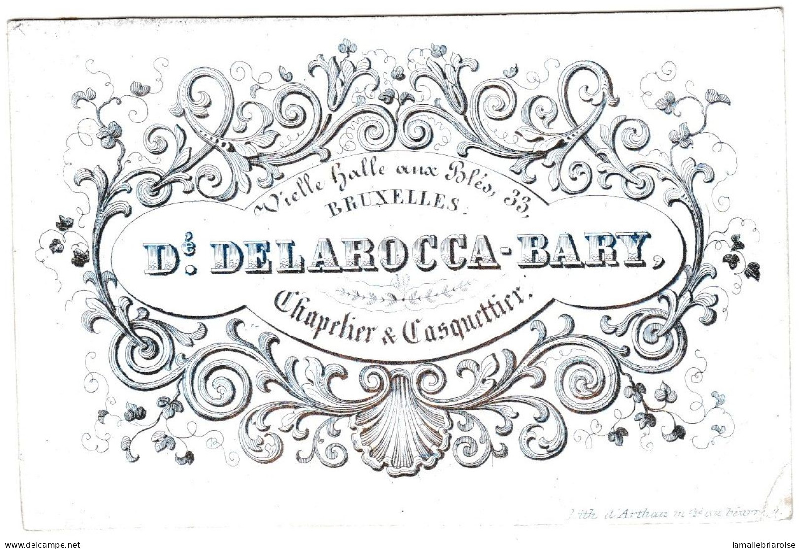 Belgique "Carte Porcelaine" Porseleinkaart, Hyp. Leclercq, Magasin D'étoffes De Laine, Coton, Bruxelles, Dim:105 X 70mm - Cartes Porcelaine