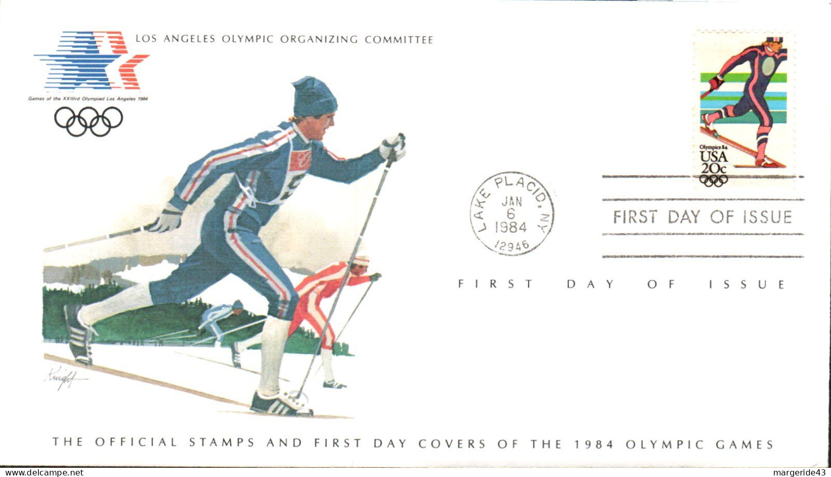 USA ETATS UNIS FDC 1984 J O LAKE PLACID - Hiver 1932: Lake Placid