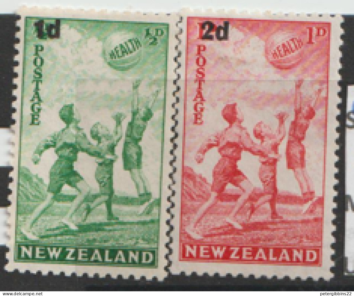 New  Zealand   1939   SG  611-2  Health  Mounted Mint   - Unused Stamps