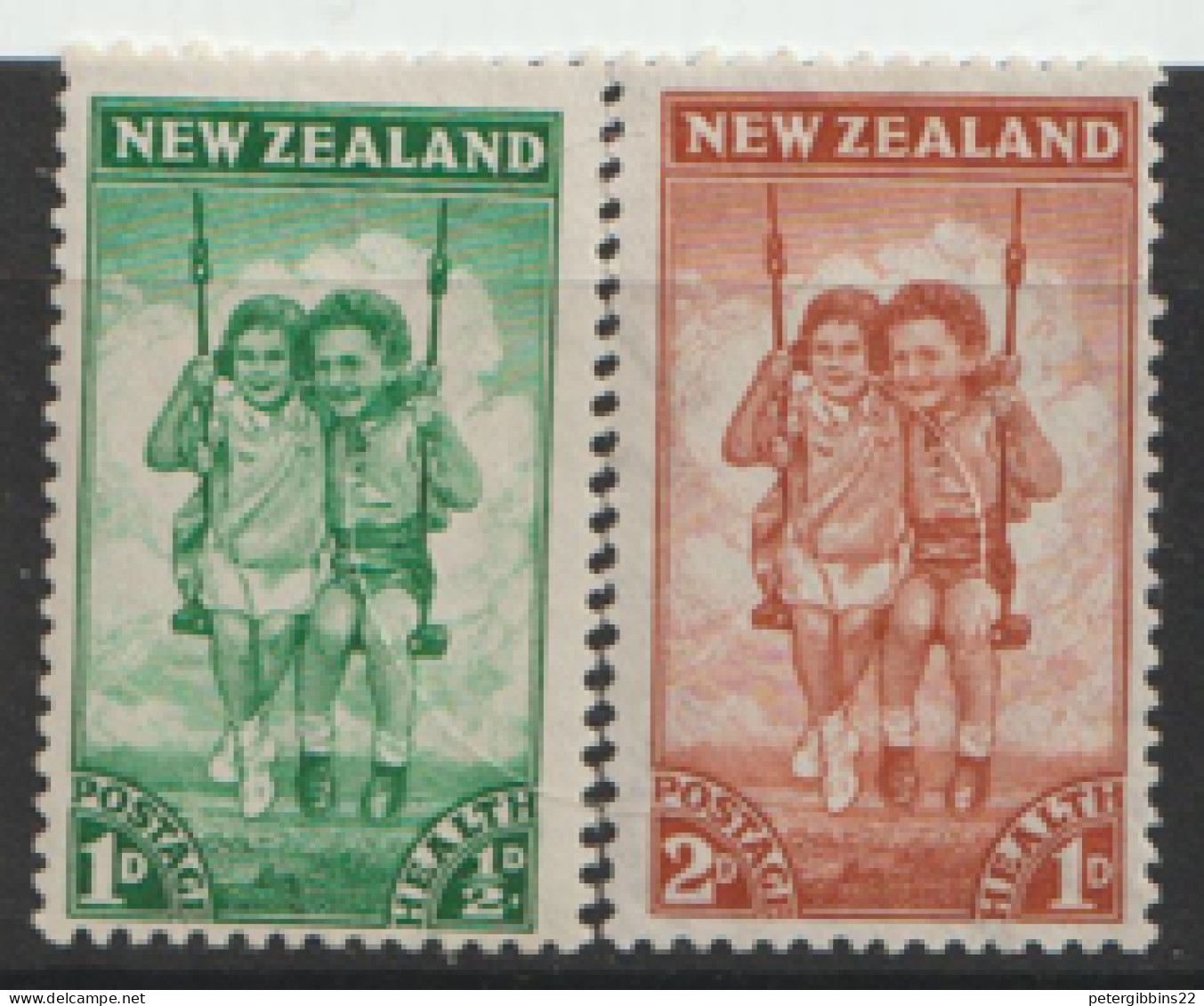 New  Zealand   1942   SG  634-5  Health  Mounted Mint   - Unused Stamps