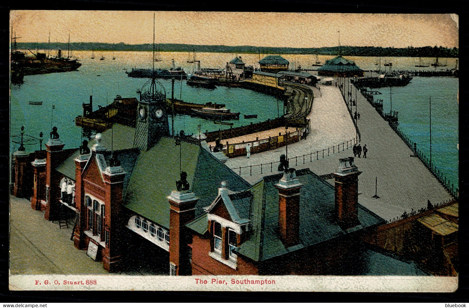Ref 1621 - Early FGO F.G.O. Stuart Postcard - The Pier Southampton No. 888 - Hampshire - Southampton