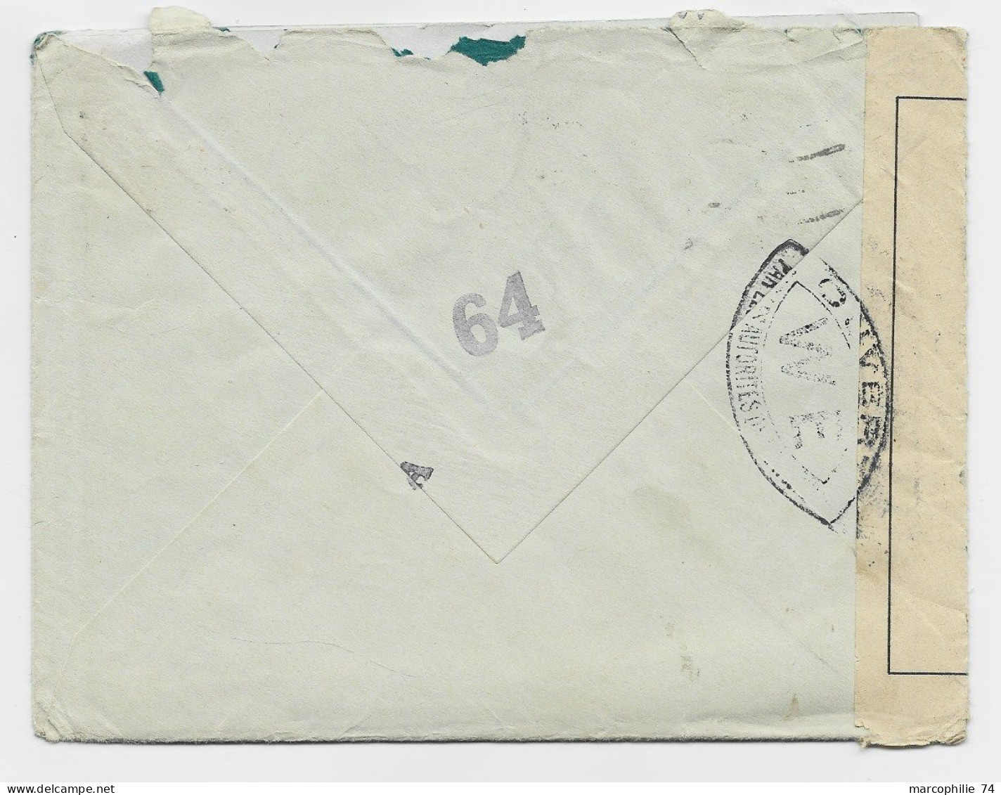 MONACO 2FR PAIRE LETTRE COVER MEC MONTE CARLO 15.IV 1942 POUR SUISSE CENSURE W.E. - Briefe U. Dokumente