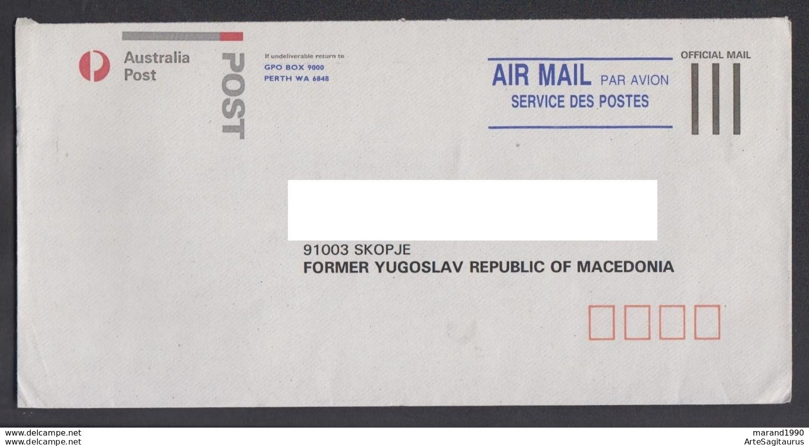 AUSTRALIA AIR MAIL OFFICIAL MAIL MACEDONIA  (007) - Dienstmarken