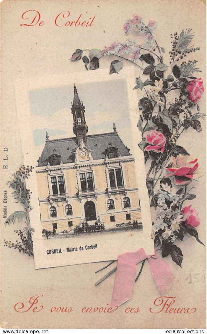 Corbeil Essonnes        91        Je Vous Envoie Des Fleurs. Mairie     . (voir Scan) - Corbeil Essonnes