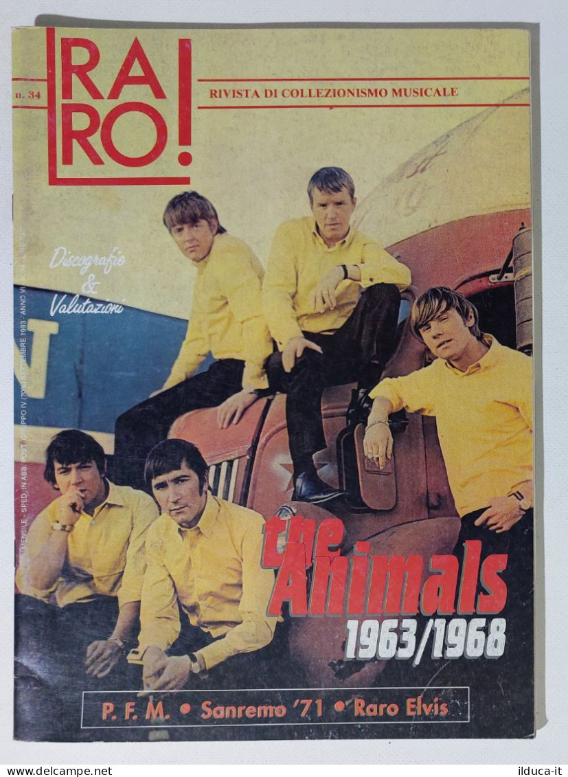 I115602 Rivista 1993 - RARO! N. 34 - The Animals / PFM / Elvis Presley - Musique