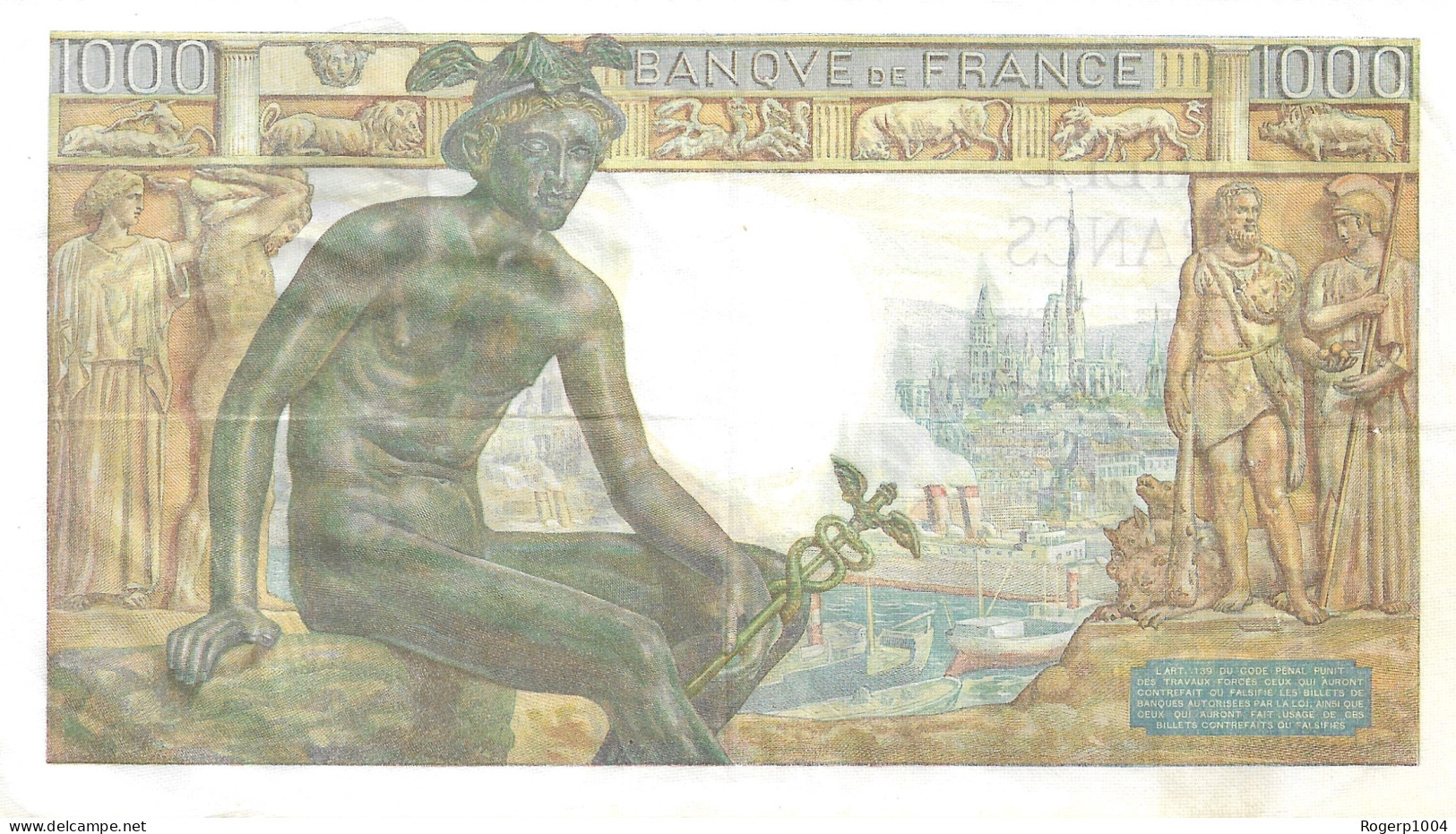 FRANCE * 1000 Francs * Deesse Demeter * Date 28/05/1942 * État SUP/XXF * Fay. 40.01 - 1 000 F 1942-1943 ''Déesse Déméter''