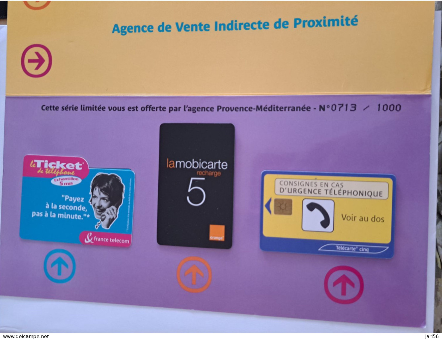 FRANCE/FRANKRIJK / CARNET WITH 3 CARDS FRANCE TELECOM/ TELECART CINQ/MOBI/TICKET/     ** 13997** - Mobicartes (GSM/SIM)