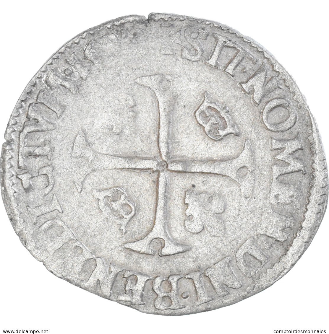 Monnaie, France, Henri IV, Douzain Aux Deux H, 1592, Clermont-Ferrand, 5th Type - 1589-1610 Henry IV The Great