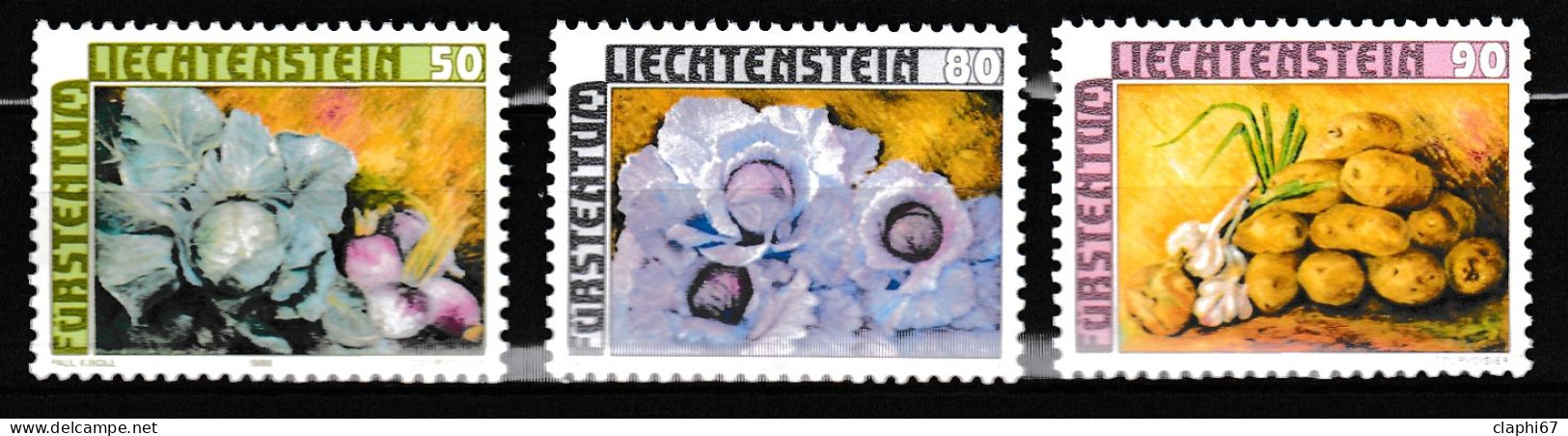 Liechtenstein Série Légumes De 1986 (y845-847) Neufs ** MNH (voir Scan) - Gemüse