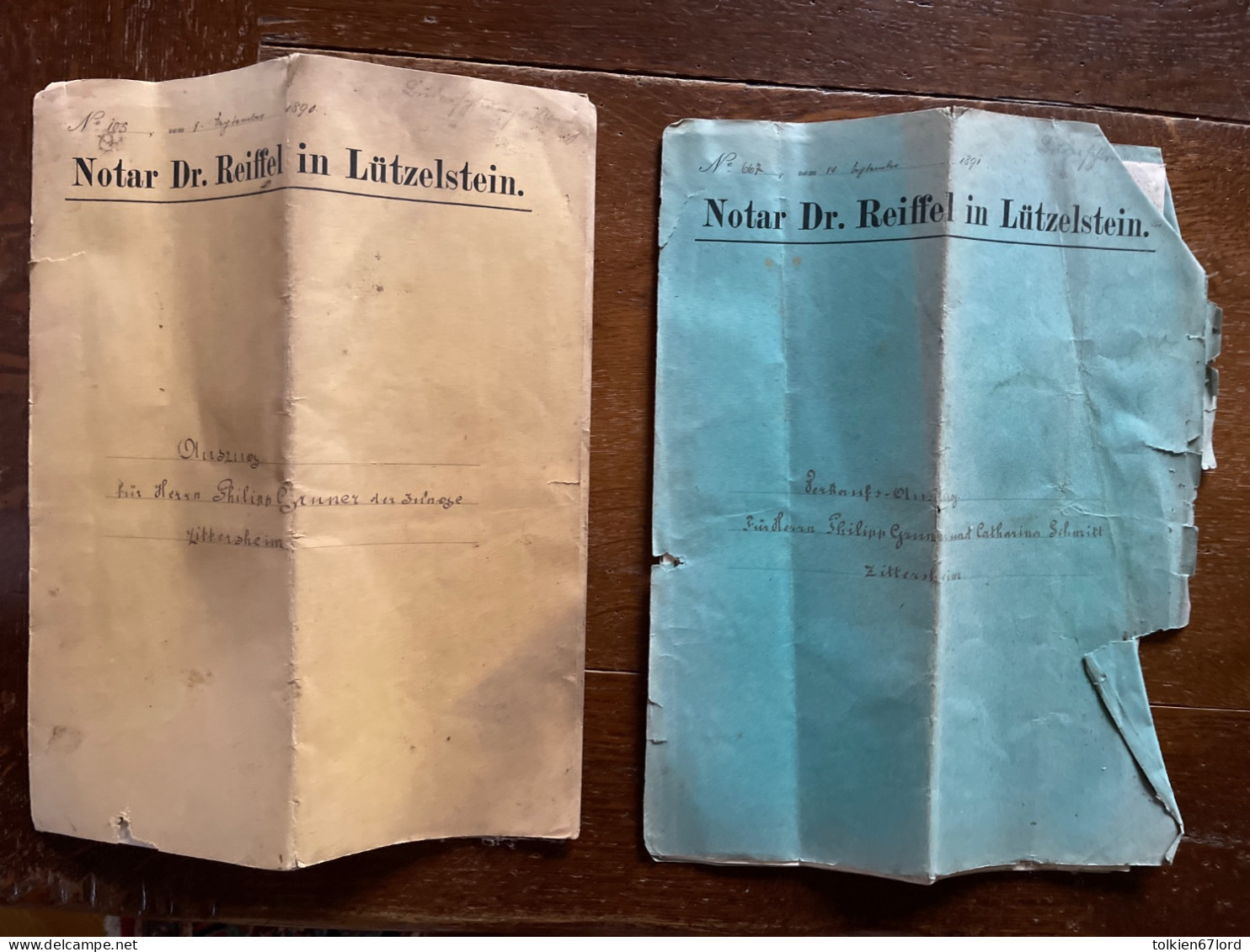 ZITTERSHEIM 67 Bas-Rhin Lot Actes Notariés La Petite-Pierre Lutzelstein - La Petite Pierre