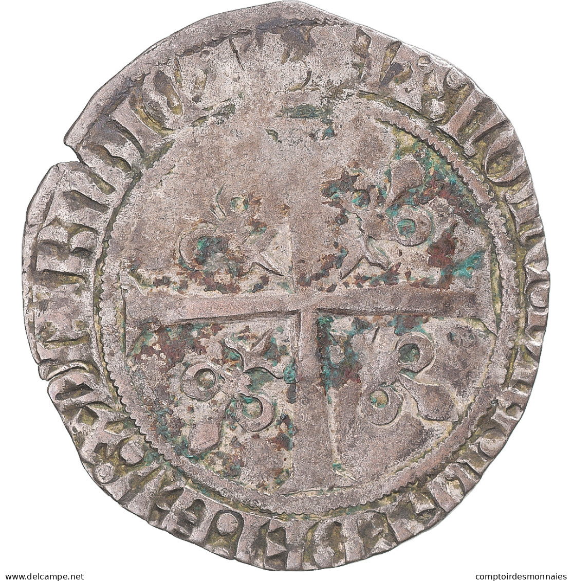 Monnaie, France, Jean II Le Bon, Gros à La Fleur De Lis, 1358, TB+, Billon - 1350-1364 Jean II Le Bon