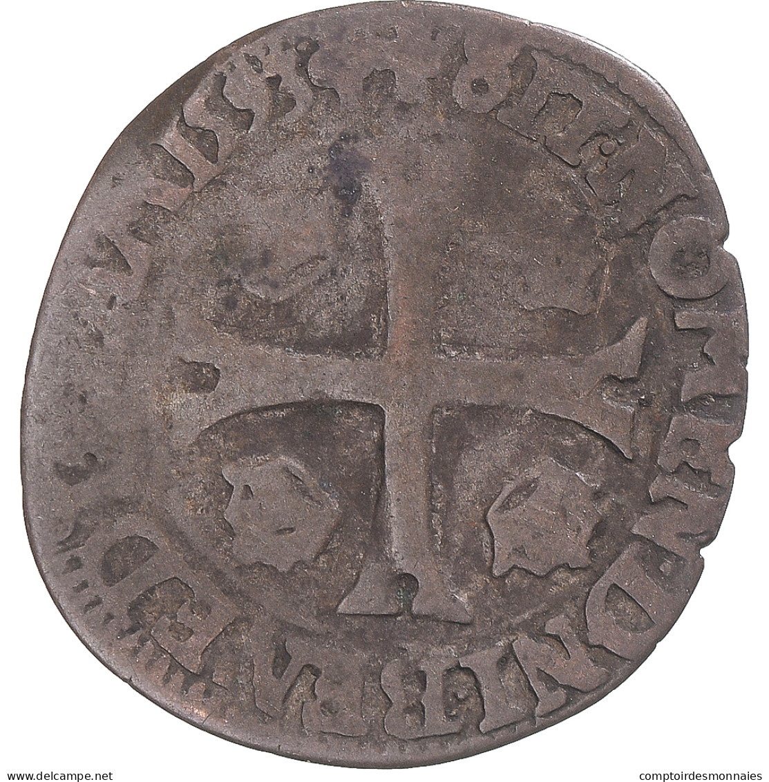 Monnaie, France, Charles X, Douzain Aux Deux C, 1593, Lyon, TB, Billon - 1589-1610 Henri IV Le Vert-Galant