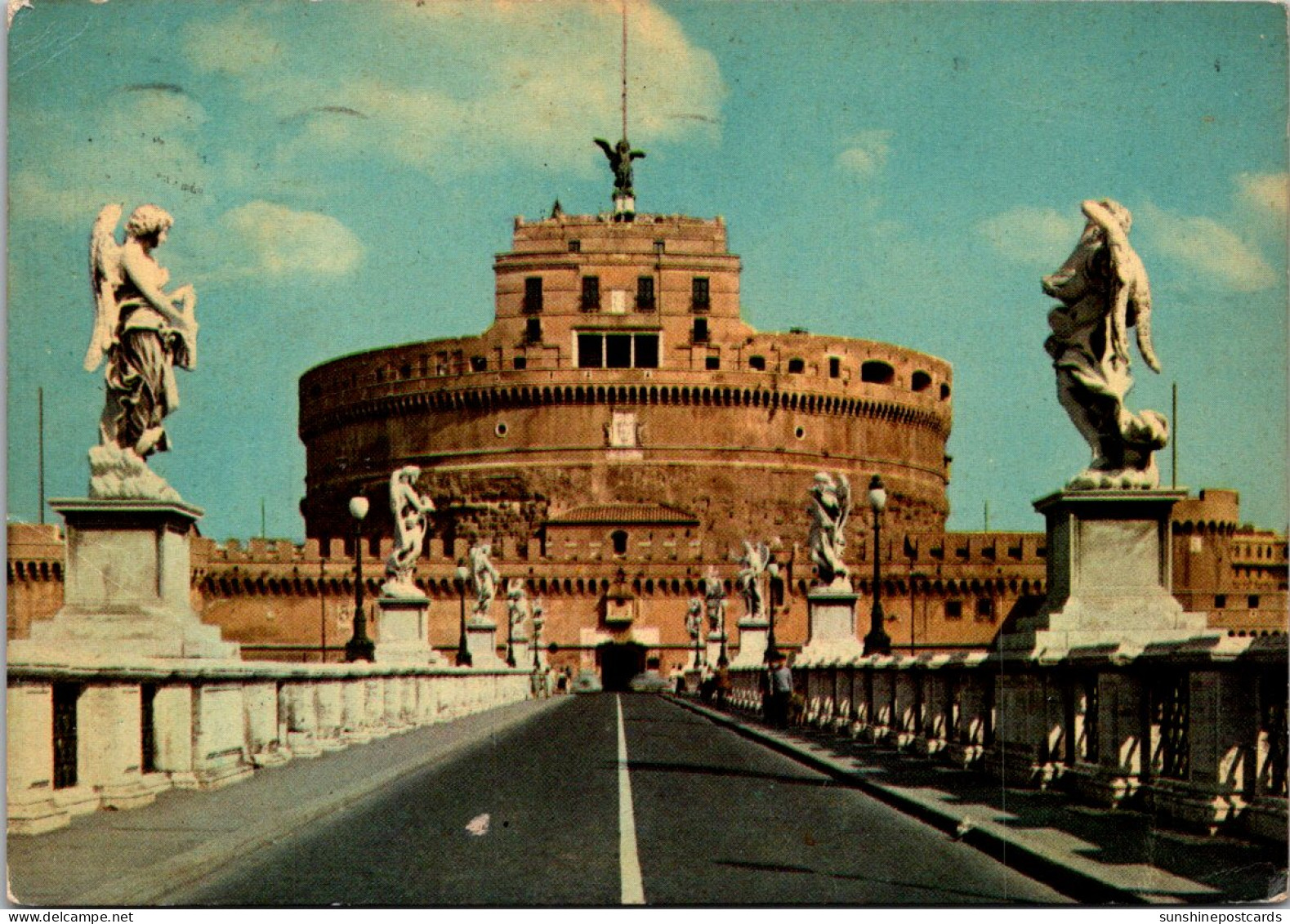 Italy Roma Rone Sant' Angelo Bridge And Castle 1963 - Brücken