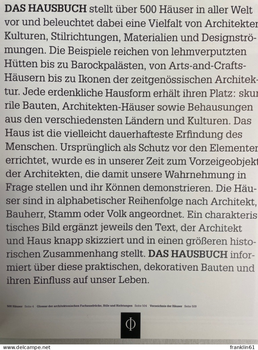 Das Hausbuch. - Architecture