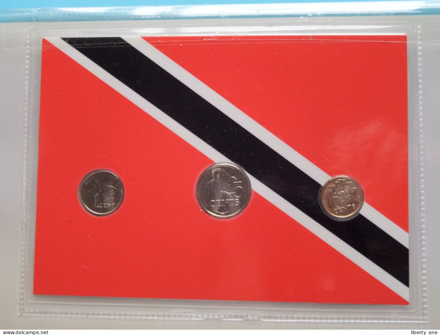 Set Of 3 Coins > TRINIDAD & TOBAGO ( DETAIL > Voir / See SCANS ) Gold Plated ! - Trinité & Tobago