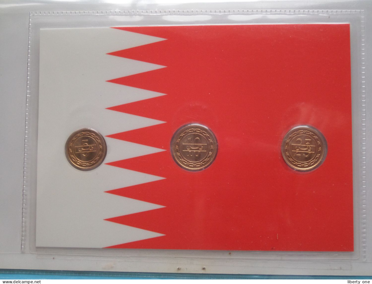 Set Of 3 Coins > BAHREIN ( DETAIL > Voir / See SCANS ) Gold Plated ! - Bahreïn