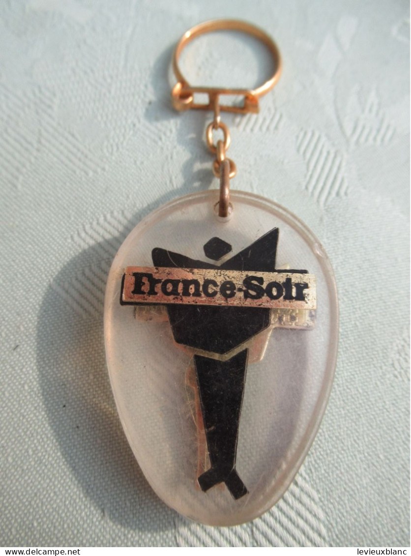 Porte-Clé Publicitaire Ancien/ Presse /FRANCE SOIR  /Plastique / Vers 1960-1970   POC583 - Key-rings