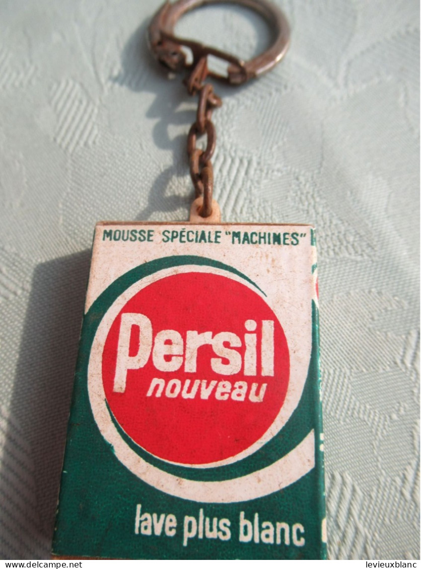 Porte-Clé Publicitaire Ancien/Lessive/PERSIL NOUVEAU/Lave Plus Blanc !/ Mousse Spéciale/Plastique/Vers 1960-1970  POC590 - Porte-clefs