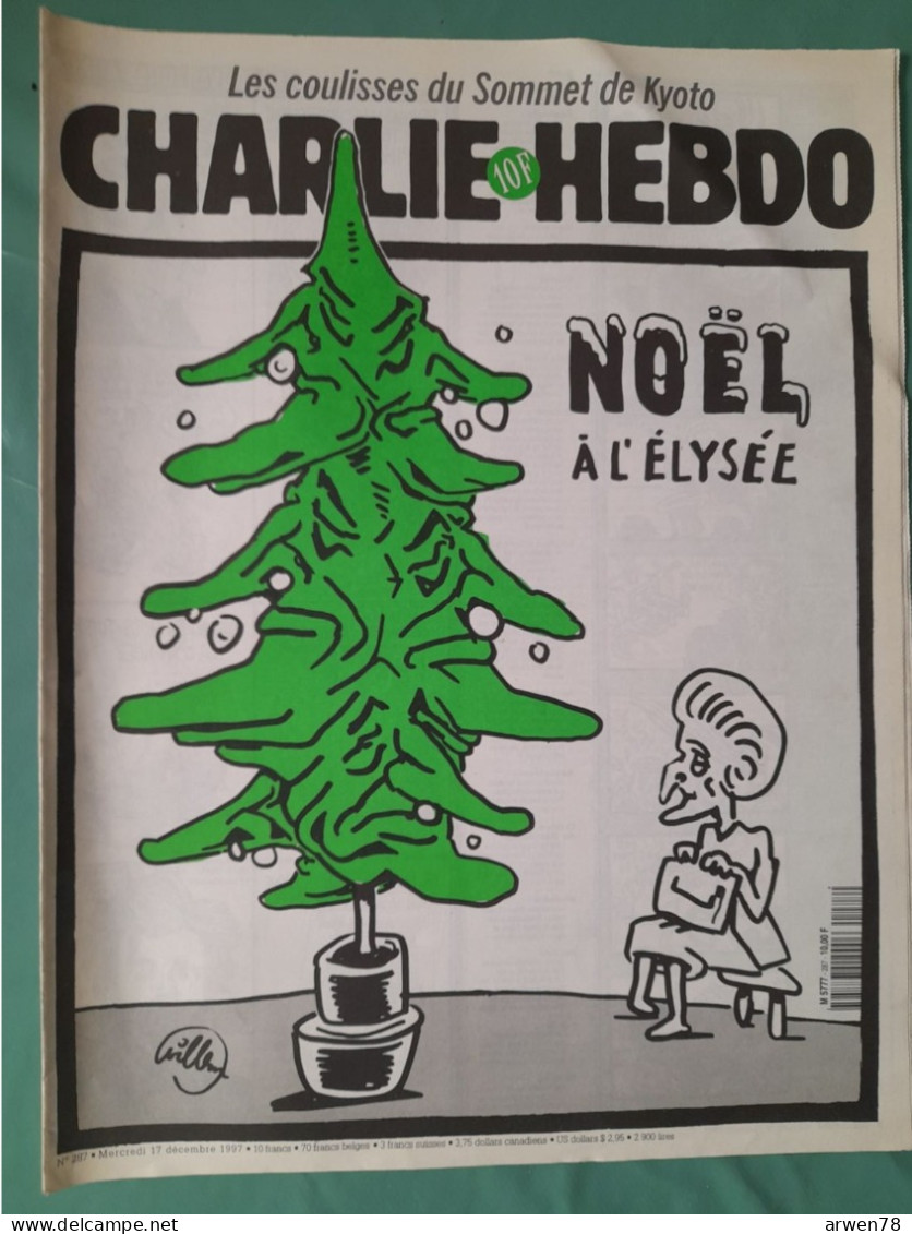 CHARLIE HEBDO 1997 N° 287 BERNADETTE CHIRAC SAPIN DE NOEL A L'ELYSEE - Humor