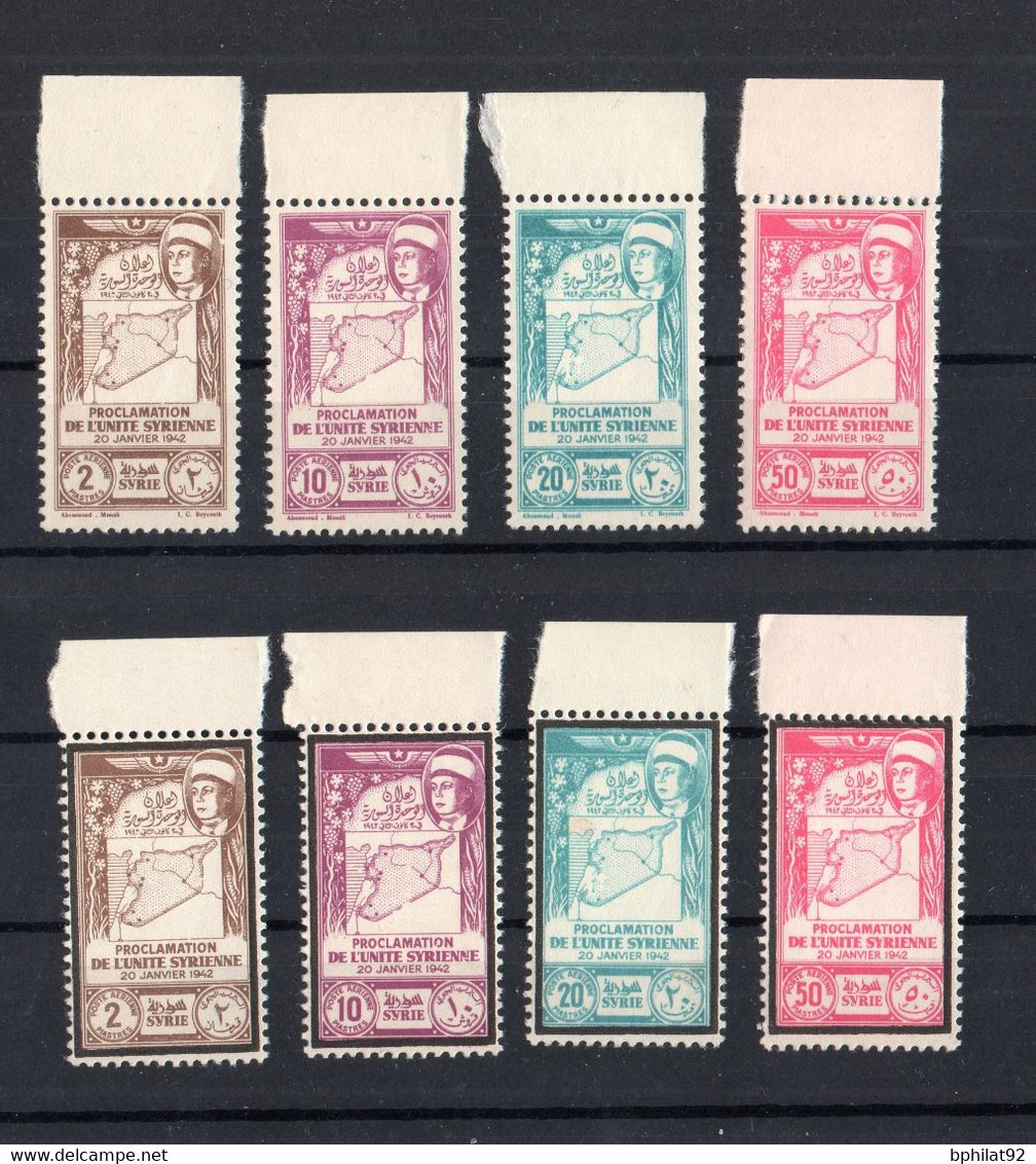 !!! SYRIE, SERIES PA N°97/100 ET 101/104 NEUVES ** - Airmail