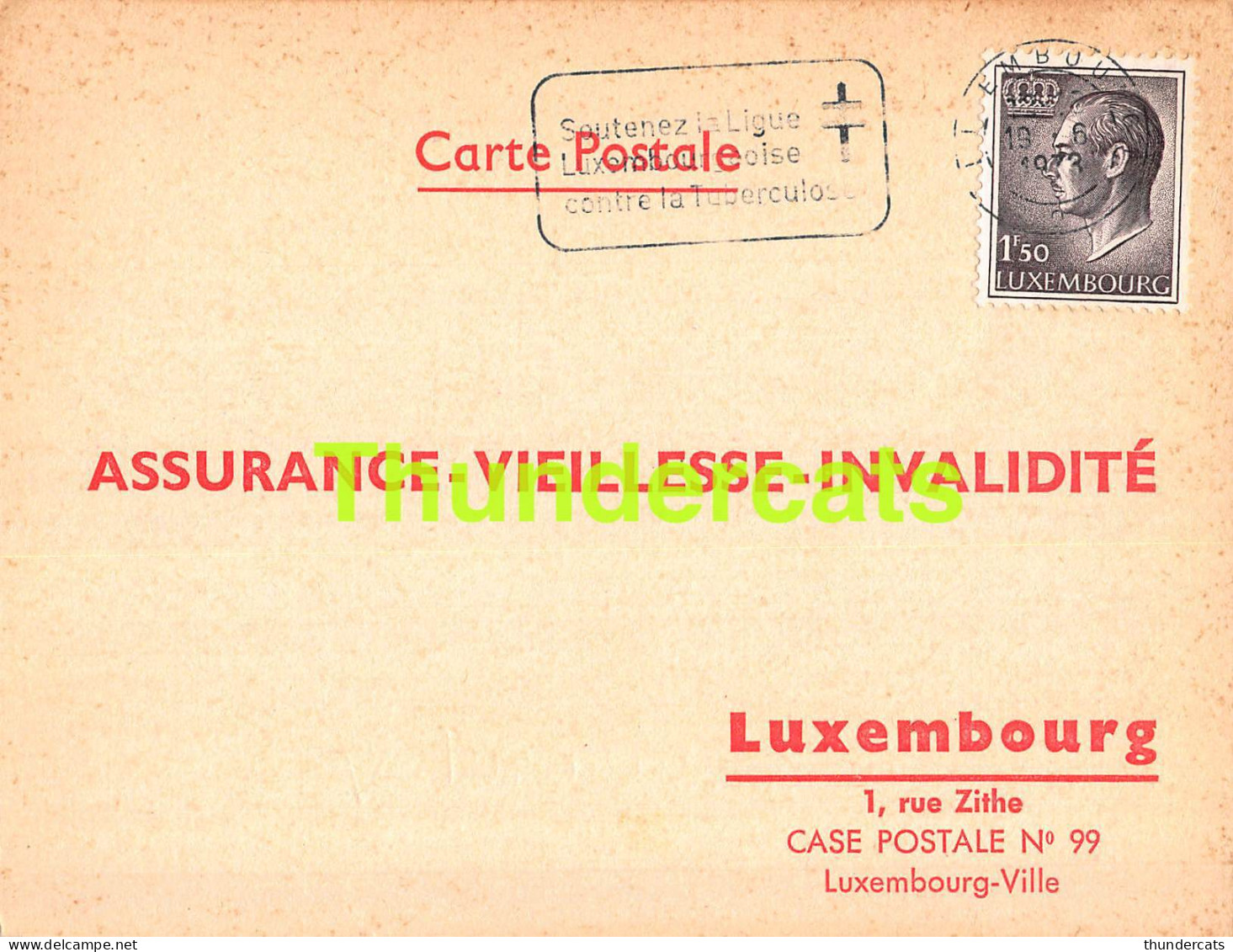 ASSURANCE VIEILLESSE INVALIDITE LUXEMBOURG 1973 BRAUN ZIMMER LUXEMBOURG  - Storia Postale