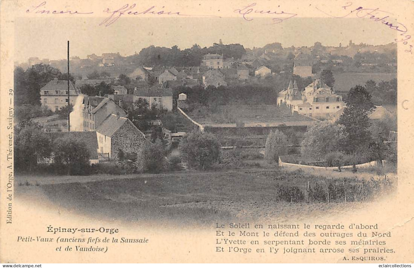 Epinay Sur Orge          91         Petit Vaux . Ancien Fief . Pli .     (voir Scan) - Epinay-sur-Orge