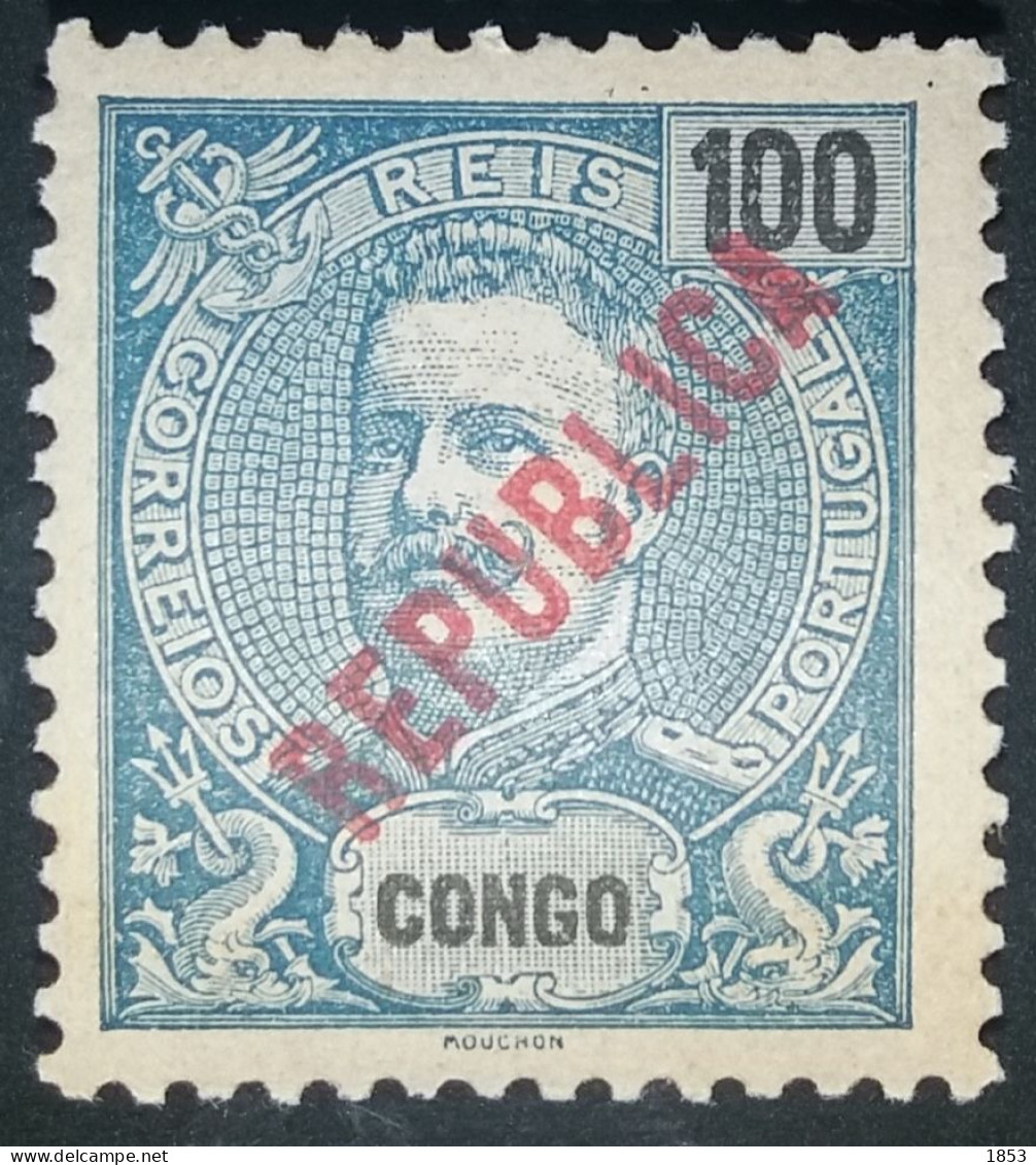 CONGO - 1914 - D.CARLOS I, COM SOBRECARGA "REPUBLICA" - CE117 - Congo Portugais