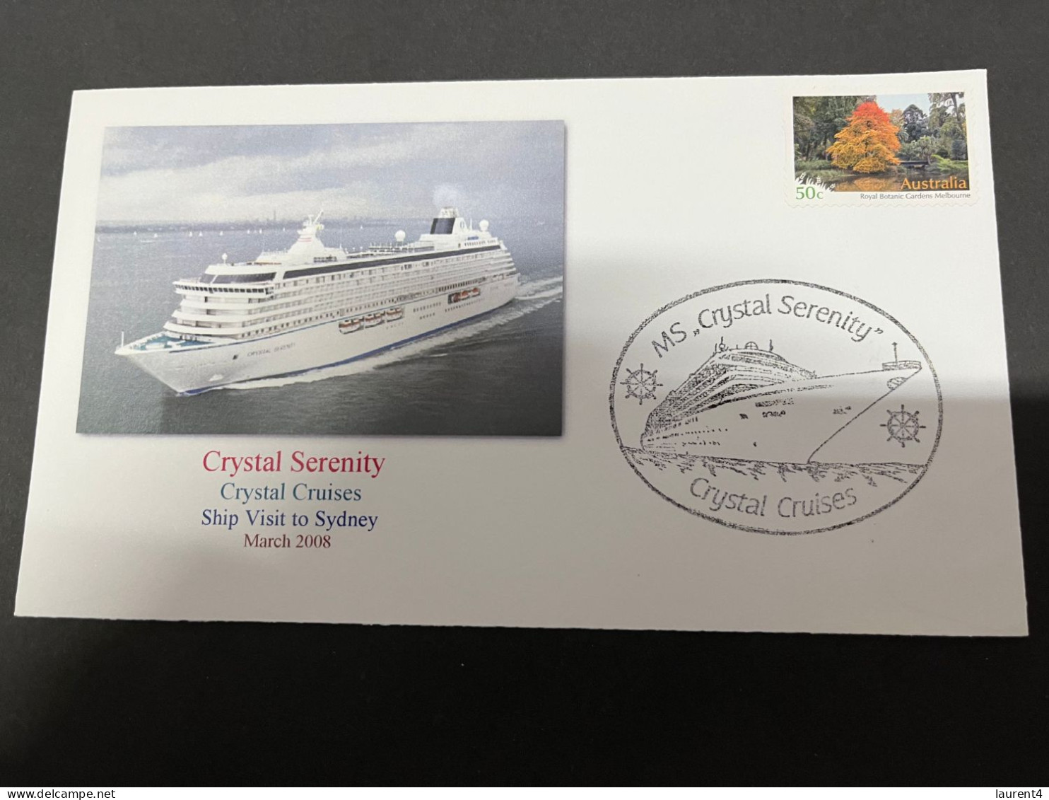 14-7-2023 (2 S 9) Cruise Ship Cover - Crystal Serenity (2008) 3 Of 10 - Autres (Mer)