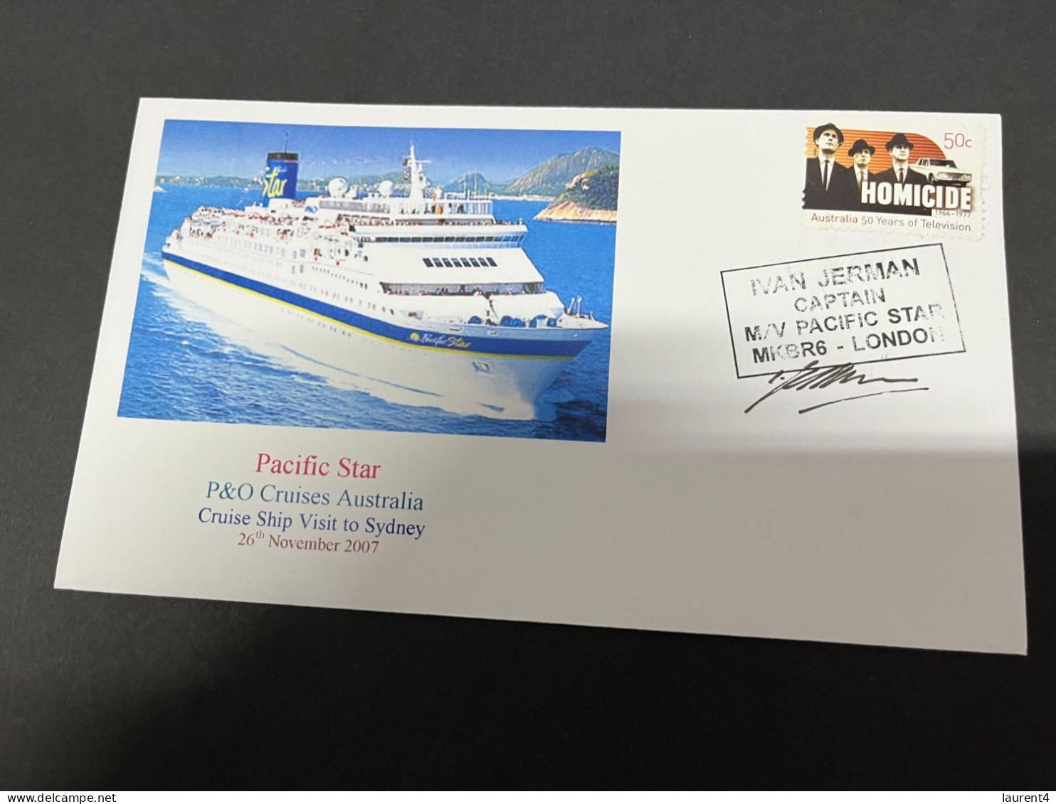 14-7-2023 (2 S 9) Cruise Ship Cover - Pacific Star (2007)  - Signed By Captain 3 Of 10 - Other (Sea)