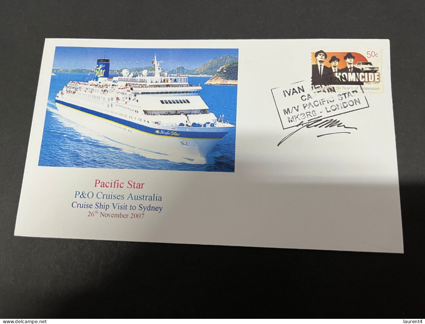 14-7-2023 (2 S 9) Cruise Ship Cover - Pacific Star (2007)  - Signed By Captain 5 Of 10 - Sonstige (See)