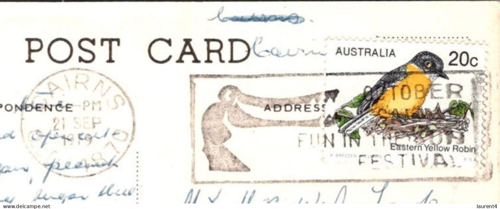 14-7-2023 (2 S 10) Australia - QLD -  Kuranda Railway Station (posted With Bird Stamp 1979) + Special Cairns Postmark - Andere & Zonder Classificatie