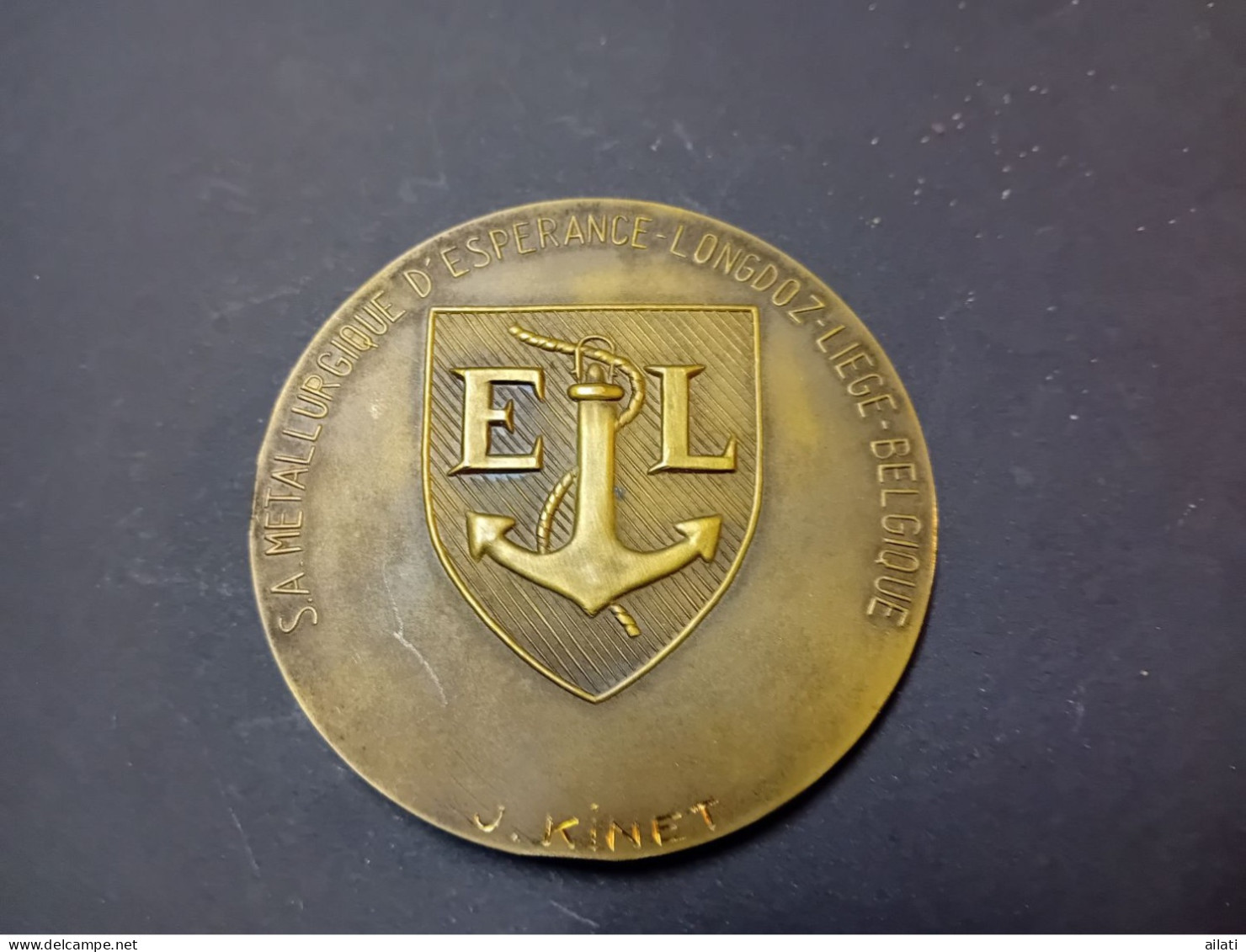 Une Médaille Métallurigie Liégoises L'esprance Longdoz - Professionals / Firms